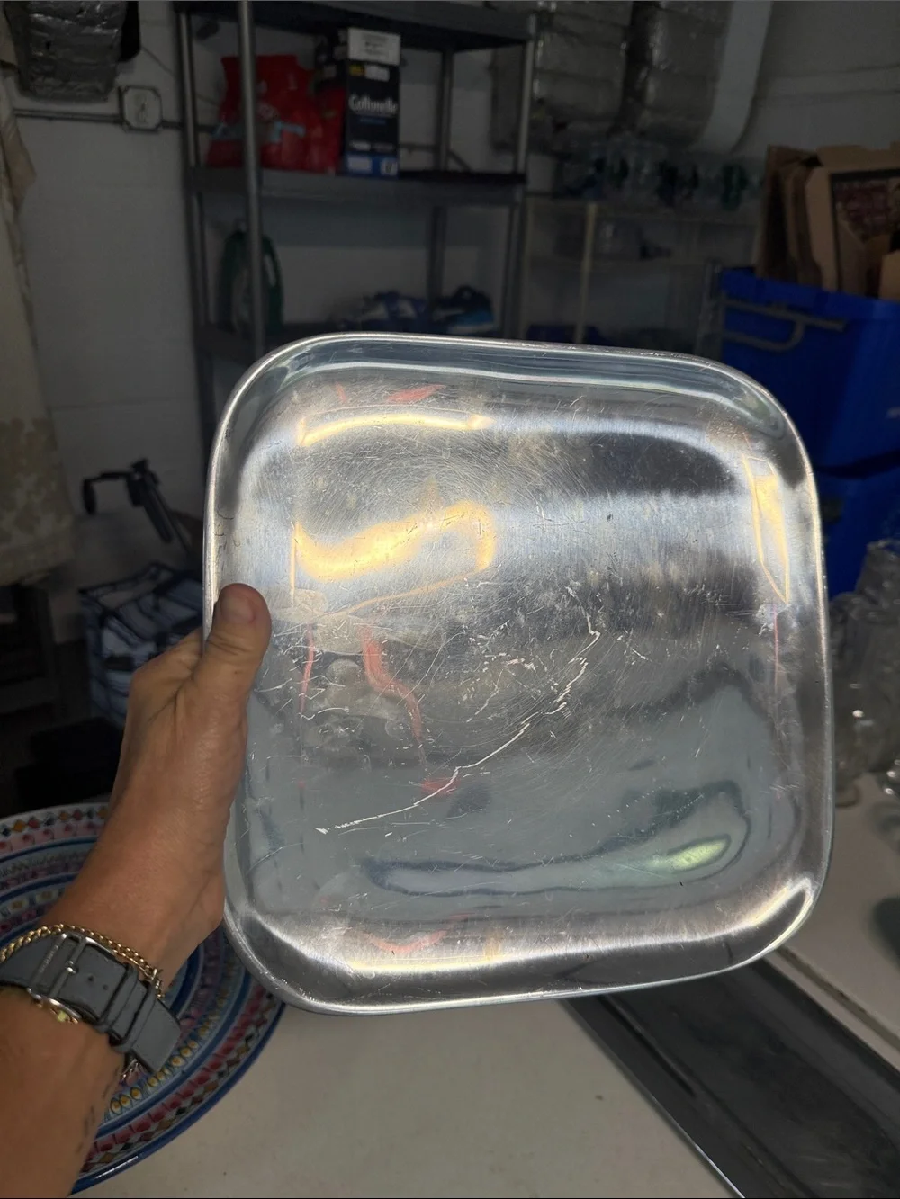 Nambe Polished Silver Oval Serving Tray